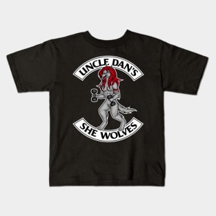 Fire Red She Wolf Kids T-Shirt